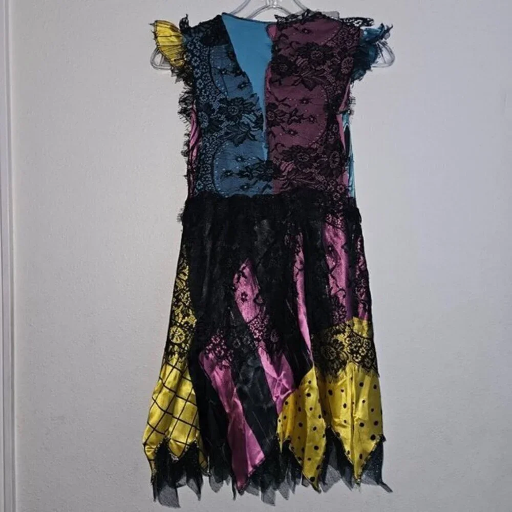 Disney Sally Dress Nightmare Before Christmas Halloween Costume Girls Medium 7-8 - Picture 5 of 10